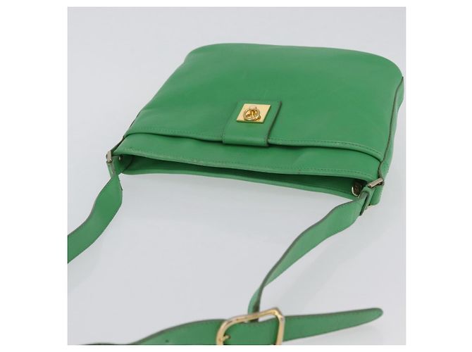 Céline Borsa a Spalla CELINE in Pelle Verde Oro Auth LNZ455A D'oro - vista 7