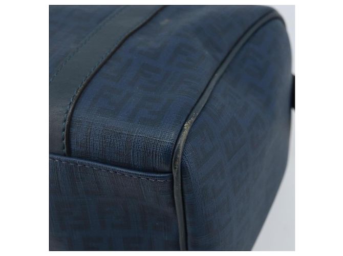 Borsa Boston in tela Zucchino FENDI blu navy e oro Auth gh1746 D'oro - vista 12