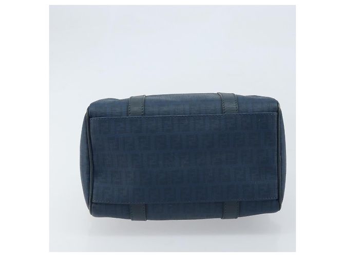 Borsa Boston in tela Zucchino FENDI blu navy e oro Auth gh1746 D'oro - vista 9