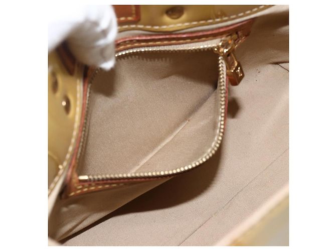LOUIS VUITTON Borsa a Mano Monogram Vernis Reade PM Beige M91334 LV Auth LNZ388 - vista 19