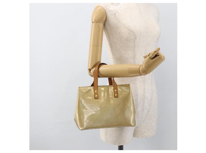 LOUIS VUITTON Borsa a Mano Monogram Vernis Reade PM Beige M91334 LV Auth LNZ388 - vista 21