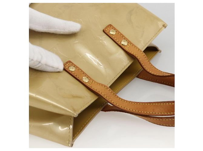 LOUIS VUITTON Borsa a Mano Monogram Vernis Reade PM Beige M91334 LV Auth LNZ388 - vista 6