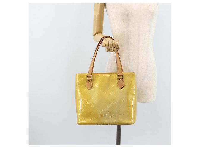 LOUIS VUITTON Borsa a Mano Monogram Vernis Houston Beige M91004 LV Auth ka2805 - vista 26