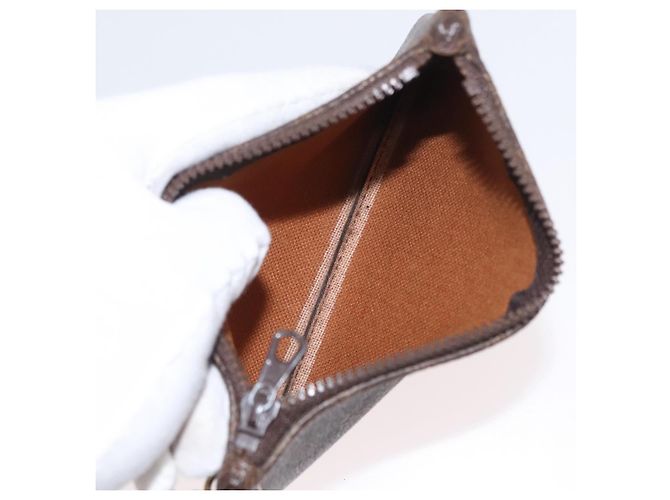 Céline Borsa a spalla in tela Macadam CELINE in pelle PVC marrone oro Auth LNZ210 D'oro - vista 21