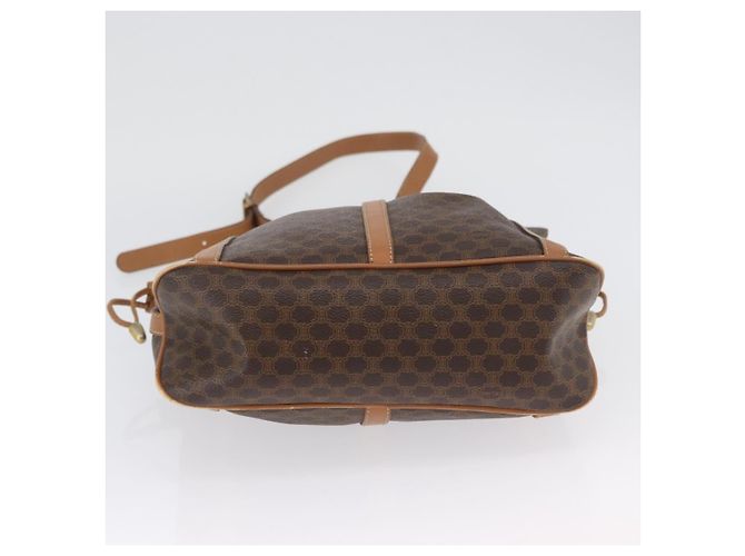 Céline Borsa a spalla in tela Macadam CELINE in pelle PVC marrone oro Auth LNZ210 D'oro - vista 9