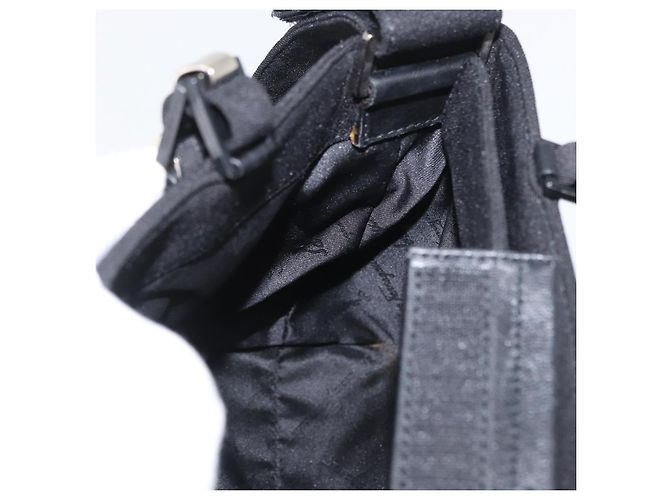 Borsa a mano Salvatore Ferragamo in tela 2 in 1 nera Auth bs33146 Nero - vista 20