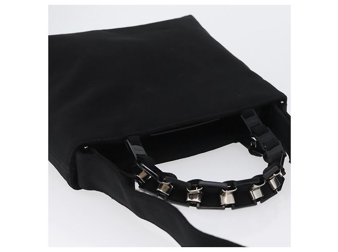 Borsa a mano Salvatore Ferragamo in tela 2 in 1 nera Auth bs33146 Nero - vista 6