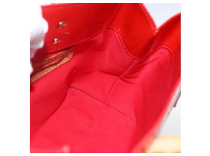 LOUIS VUITTON Monogram Vernis Reade PM Borsa a Mano Rossa M91088 LV Auth gh1831 Rosso - vista 16