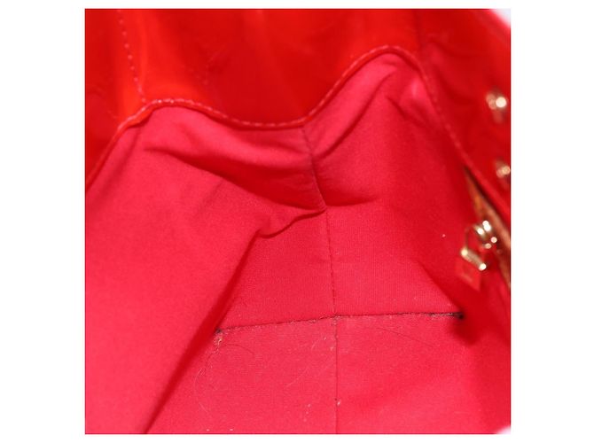 LOUIS VUITTON Monogram Vernis Reade PM Borsa a Mano Rossa M91088 LV Auth gh1831 Rosso - vista 17