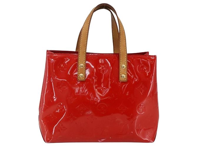 LOUIS VUITTON Monogram Vernis Reade PM Borsa a Mano Rossa M91088 LV Auth gh1831 Rosso - vista 2