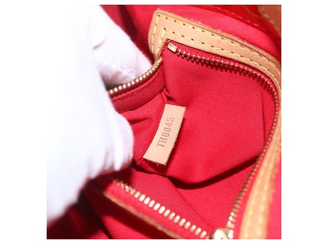 LOUIS VUITTON Monogram Vernis Reade PM Borsa a Mano Rossa M91088 LV Auth gh1831 Rosso - vista 20