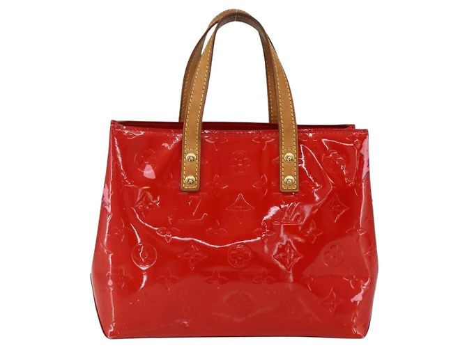 LOUIS VUITTON Monogram Vernis Reade PM Borsa a Mano Rossa M91088 LV Auth gh1831 Rosso - vista 3