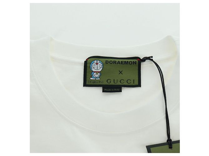 T-shirt a maniche corte GUCCI GUCCI �~ Doraemon in cotone blu e bianco Auth 166963SM - vista 7