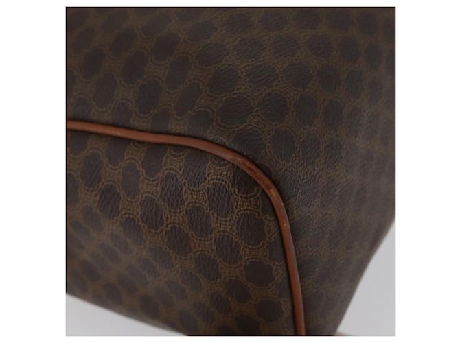 Céline Borsa a mano in tela Macadam CELINE in pelle PVC marrone oro Auth 172719 D'oro - vista 10