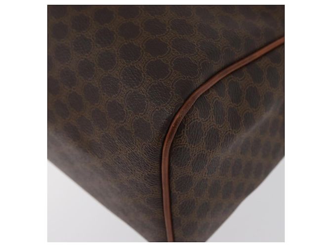 Céline Borsa a mano in tela Macadam CELINE in pelle PVC marrone oro Auth 172719 D'oro - vista 13