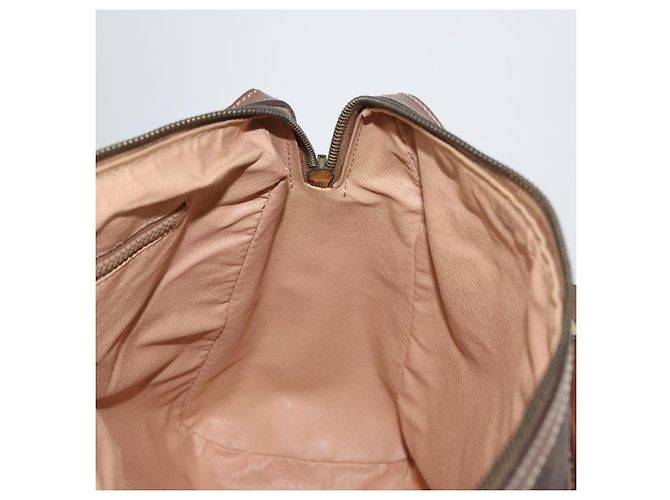 Céline Borsa a mano in tela Macadam CELINE in pelle PVC marrone oro Auth 172719 D'oro - vista 18