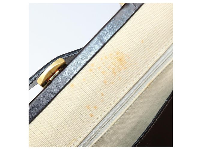 Borsa a Spalla Burberry Nova Check Lana Beige Oro Auth LNZ061A D'oro - vista 17
