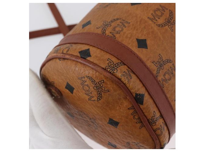 Borsa a Spalla MCM Vicetos Logogram in Pelle PVC Marrone Auth gh1857 - vista 10