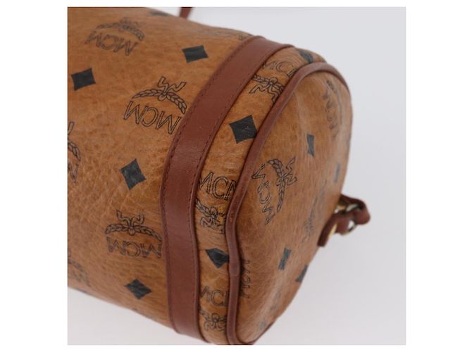 Borsa a Spalla MCM Vicetos Logogram in Pelle PVC Marrone Auth gh1857 - vista 11