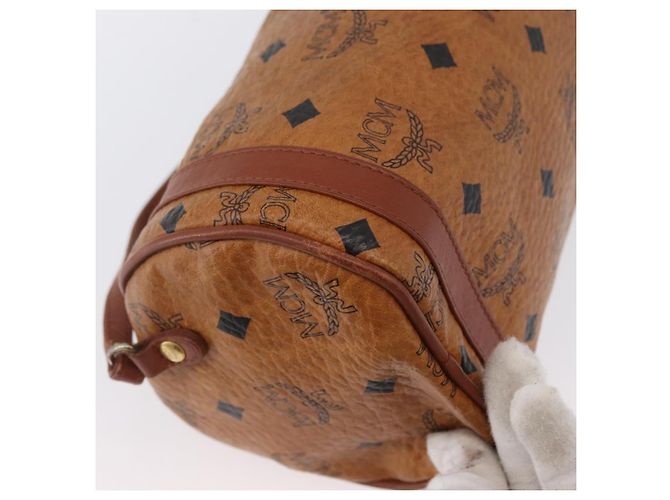 Borsa a Spalla MCM Vicetos Logogram in Pelle PVC Marrone Auth gh1857 - vista 12