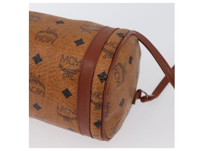 Borsa a Spalla MCM Vicetos Logogram in Pelle PVC Marrone Auth gh1857 - vista 13