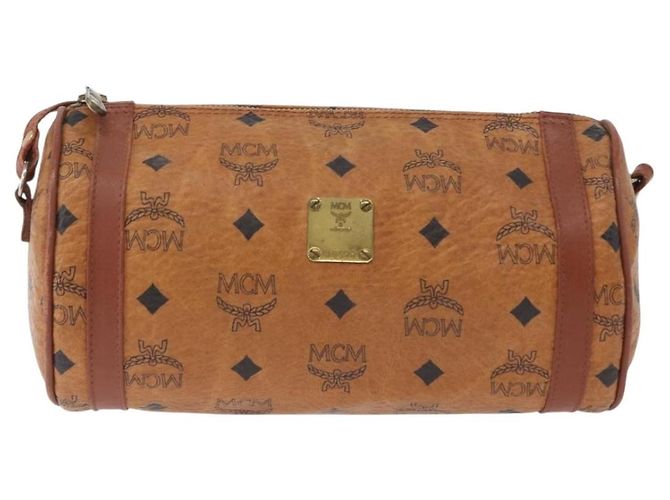 Borsa a Spalla MCM Vicetos Logogram in Pelle PVC Marrone Auth gh1857 - vista 2