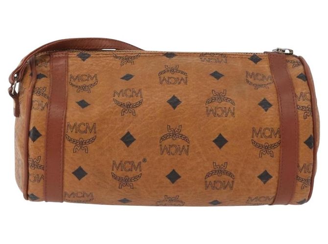 Borsa a Spalla MCM Vicetos Logogram in Pelle PVC Marrone Auth gh1857 - vista 3