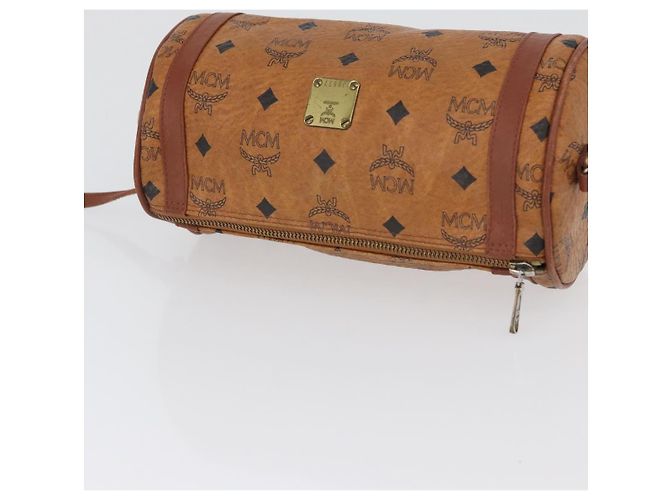 Borsa a Spalla MCM Vicetos Logogram in Pelle PVC Marrone Auth gh1857 - vista 6