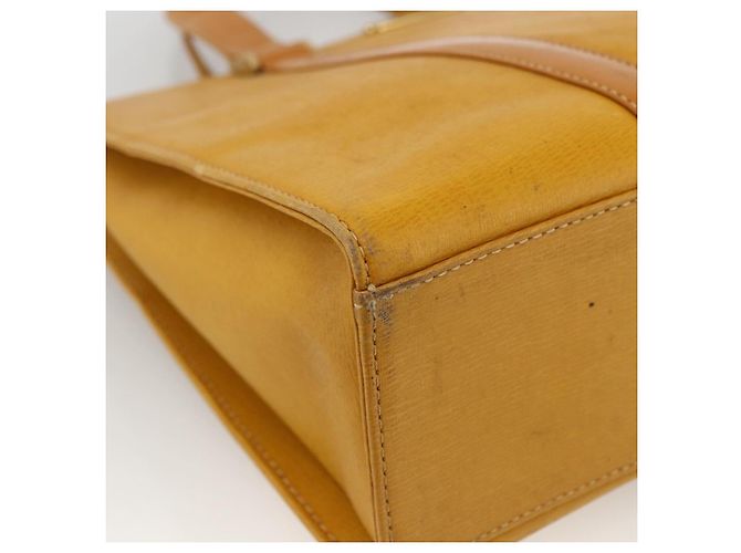 Borsa a mano in pelle giallo oro Auth BA11047 di BURBERRY D'oro - vista 11
