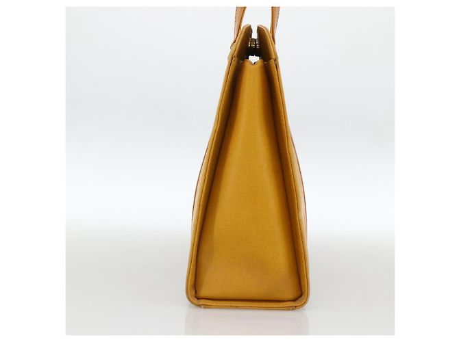 Borsa a mano in pelle giallo oro Auth BA11047 di BURBERRY D'oro - vista 4