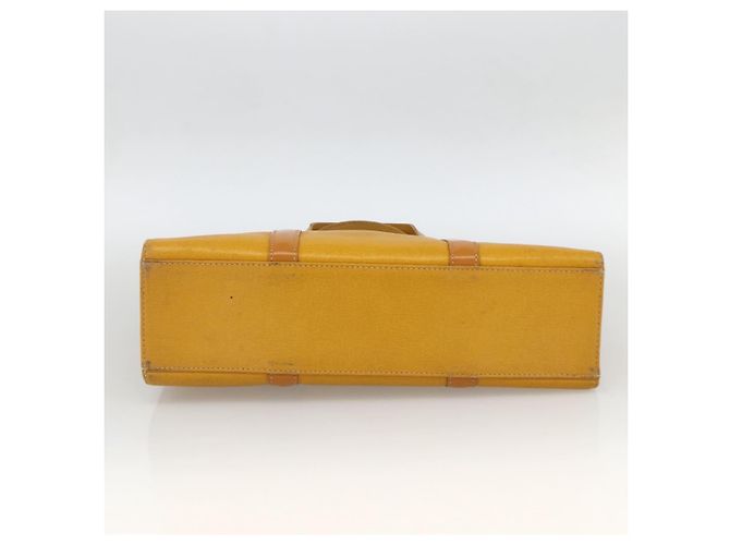 Borsa a mano in pelle giallo oro Auth BA11047 di BURBERRY D'oro - vista 9