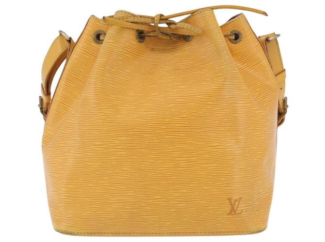 Noe LOUIS VUITTON Borsa a Spalla Petit Noé Epi Gialla M44109 LV Auth LNZ242 Giallo - vista 2
