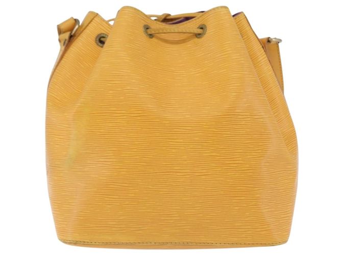 Noe LOUIS VUITTON Borsa a Spalla Petit Noé Epi Gialla M44109 LV Auth LNZ242 Giallo - vista 3
