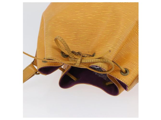 Noe LOUIS VUITTON Borsa a Spalla Petit Noé Epi Gialla M44109 LV Auth LNZ242 Giallo - vista 6