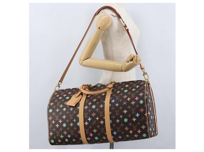 LOUIS VUITTON Monogram Craggy Keepall Bandouliere 45 Borsa M24901 LV Auth 70893SM Nero Monogramma - vista 31