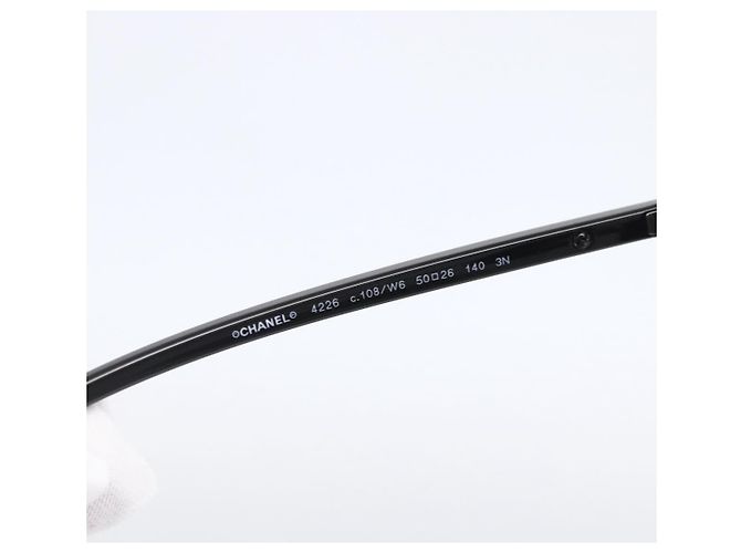Occhiali da sole CHANEL metallo Nero CC Auth 166249V - vista 10