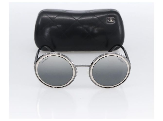 Occhiali da sole CHANEL metallo Nero CC Auth 166249V - vista 11