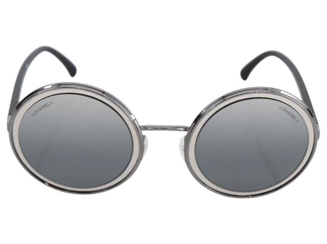 Occhiali da sole CHANEL metallo Nero CC Auth 166249V - vista 2