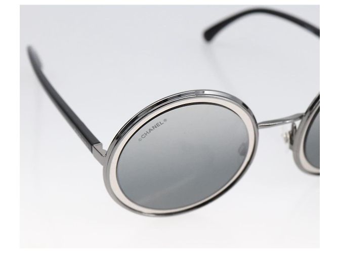 Occhiali da sole CHANEL metallo Nero CC Auth 166249V - vista 6