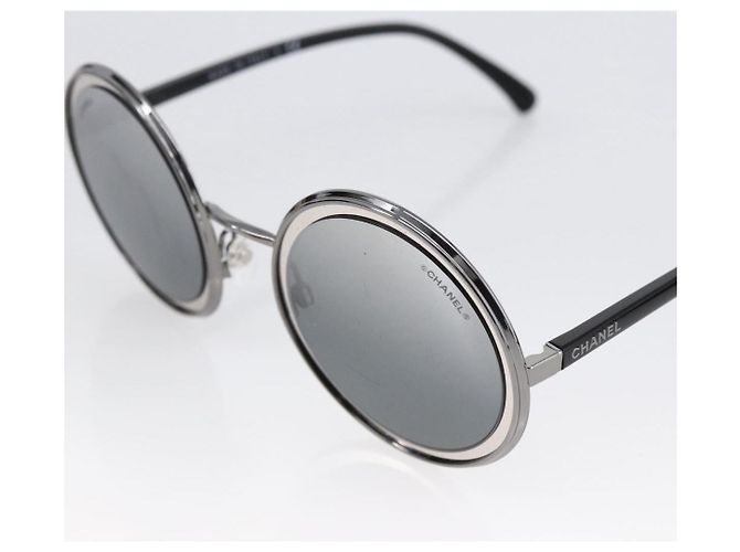 Occhiali da sole CHANEL metallo Nero CC Auth 166249V - vista 7