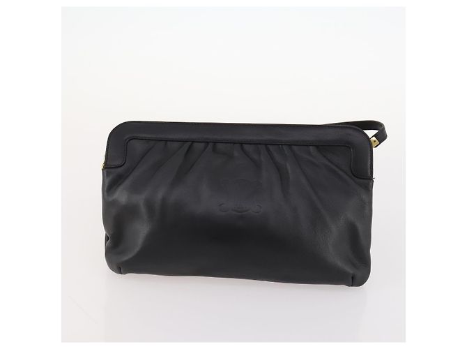 Céline Borsa CELINE in pelle 2 pezzi nera Auth ep12973 Nero - vista 10
