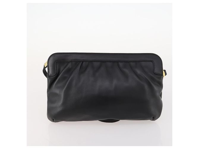 Céline Borsa CELINE in pelle 2 pezzi nera Auth ep12973 Nero - vista 11