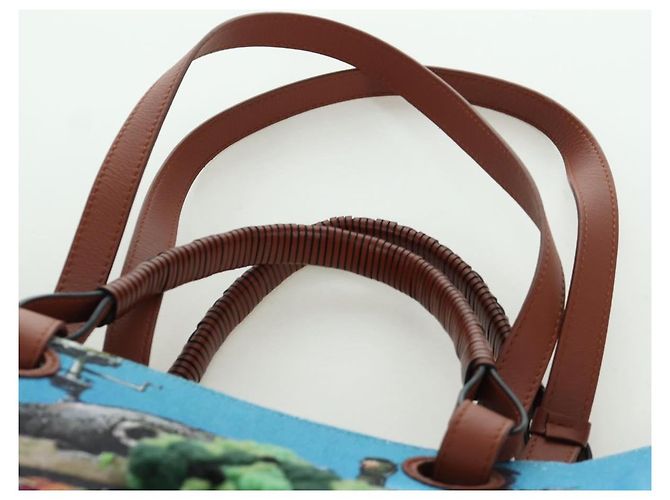 LOEWE - Borsa Anagram in tela del Castello Errante di Studio Ghibli Auth 166901SM Multicolore - vista 10