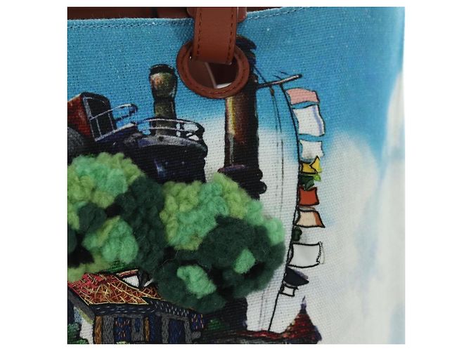 LOEWE - Borsa Anagram in tela del Castello Errante di Studio Ghibli Auth 166901SM Multicolore - vista 17