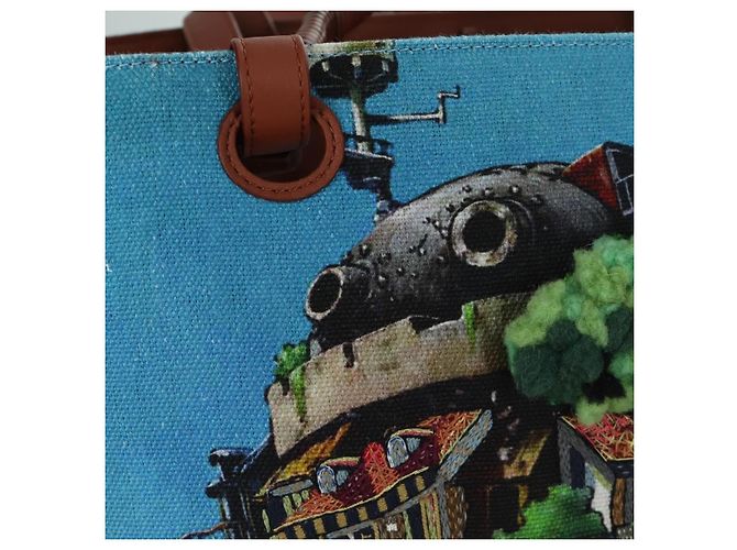 LOEWE - Borsa Anagram in tela del Castello Errante di Studio Ghibli Auth 166901SM Multicolore - vista 18