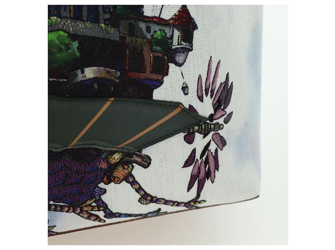 LOEWE - Borsa Anagram in tela del Castello Errante di Studio Ghibli Auth 166901SM Multicolore - vista 19