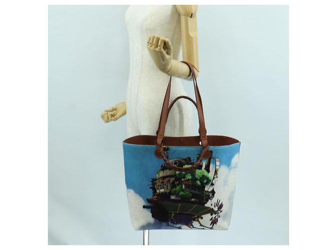 LOEWE - Borsa Anagram in tela del Castello Errante di Studio Ghibli Auth 166901SM Multicolore - vista 27