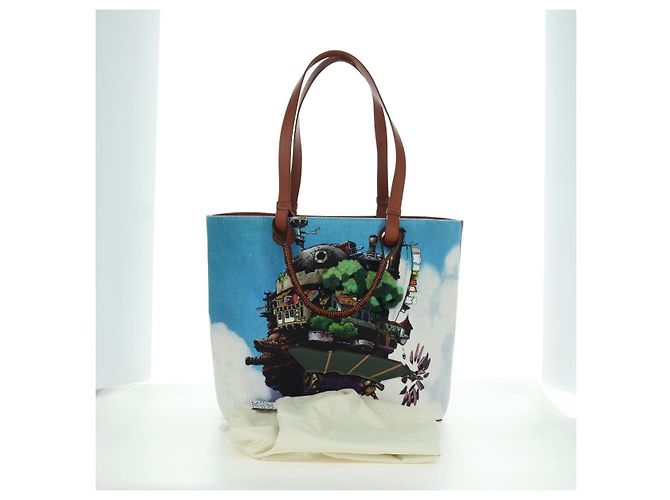 LOEWE - Borsa Anagram in tela del Castello Errante di Studio Ghibli Auth 166901SM Multicolore - vista 28