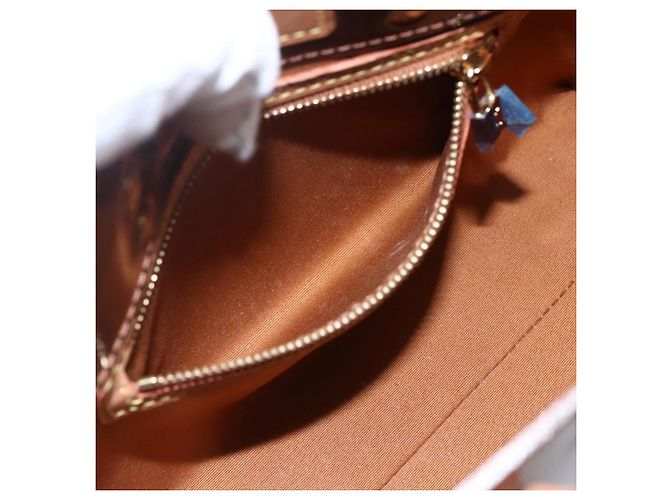 LOUIS VUITTON Borsa a Mano Monogram Vernis Reade PM Bronzo M91146 LV Auth gh1836 - vista 19