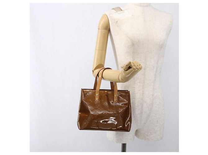 LOUIS VUITTON Borsa a Mano Monogram Vernis Reade PM Bronzo M91146 LV Auth gh1836 - vista 21